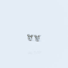 Load image into Gallery viewer, Triple Circle Studs Earrings • Mouse Stud Earrings, Silver

