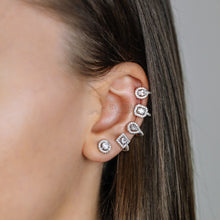 Load image into Gallery viewer, Ear Climbers • Ear Climber • Ear Crawler • Minimalist Earrings • Silver Jewelry • Rose Gold Earrings • Ear Jacket • Ear Cuff
