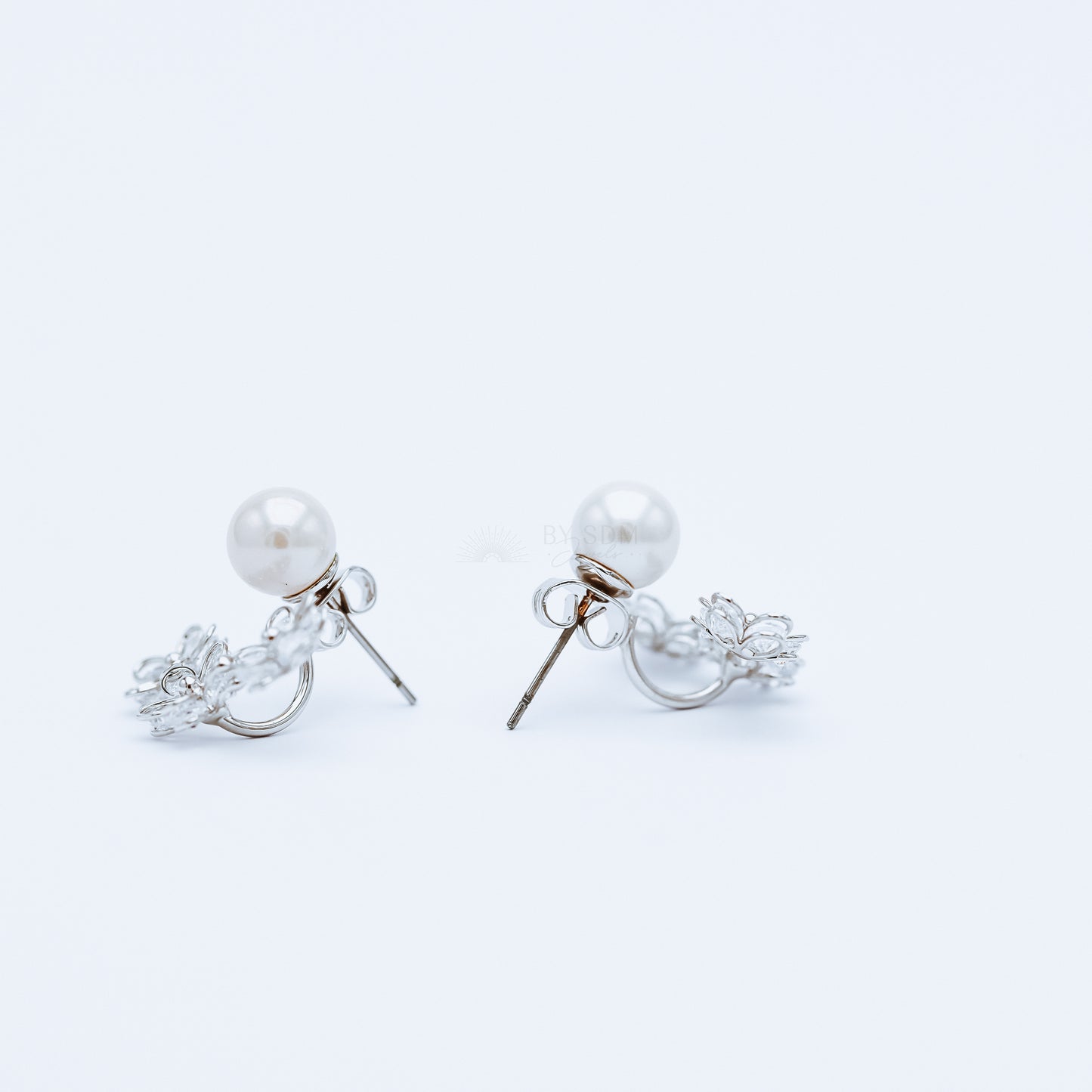 Daisy Flower Ear Jacket Front & Back Earrings