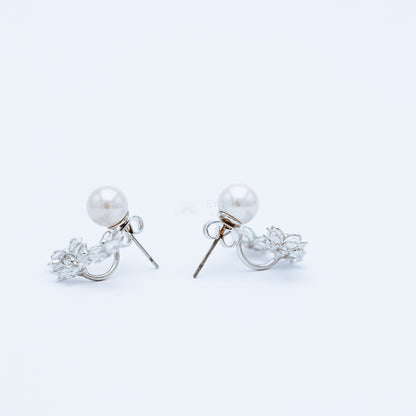 Daisy Flower Ear Jacket Front & Back Earrings