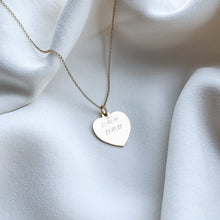 Load image into Gallery viewer, Gold Heart Necklace, Heart Name Necklace, Love Necklace, Minimalist Heart Necklace, Mothers Day Gift, Lover Gift BYSDMJEWELS
