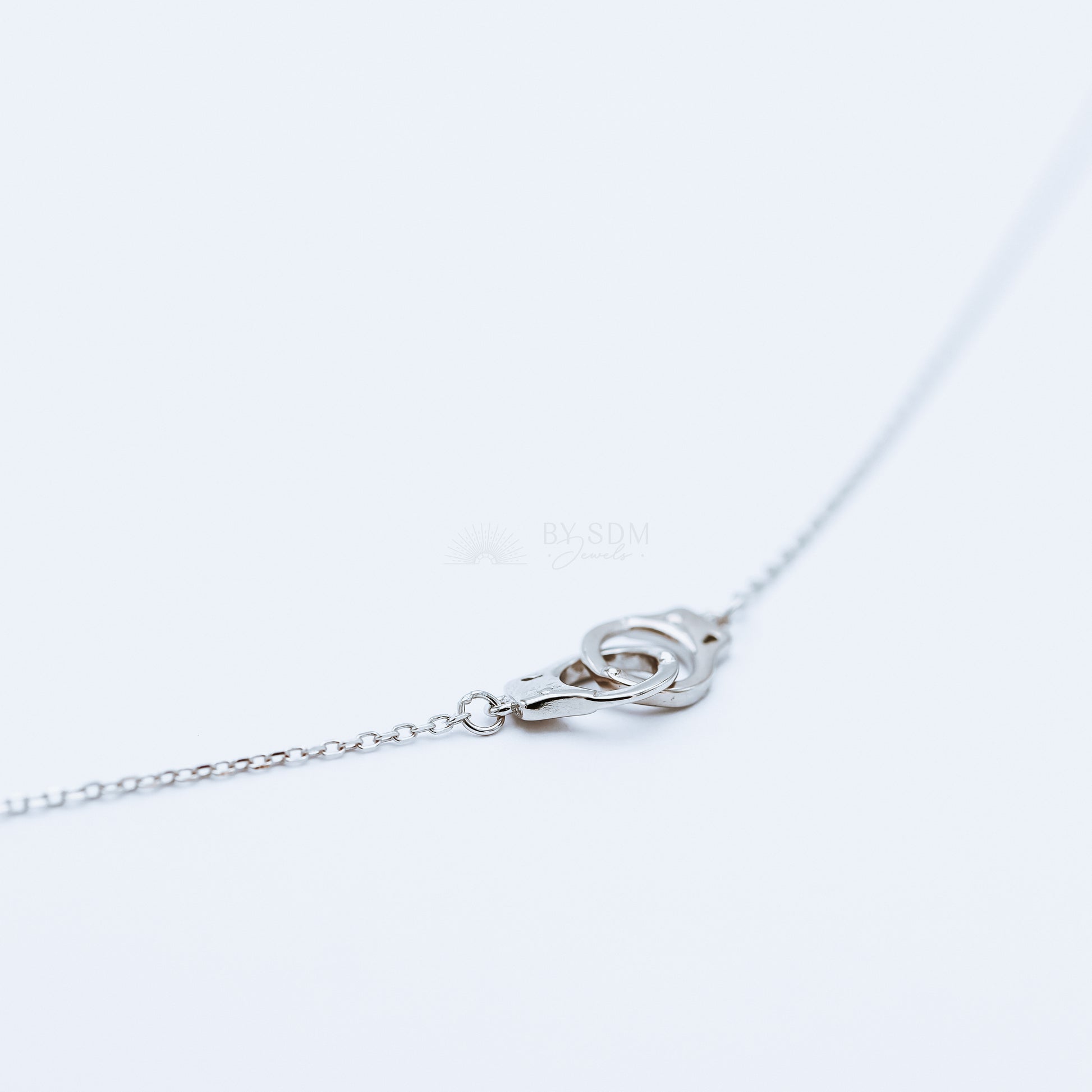 Freedom Handcuff Necklace • Dainty Eternity Necklace • Sterling Silver