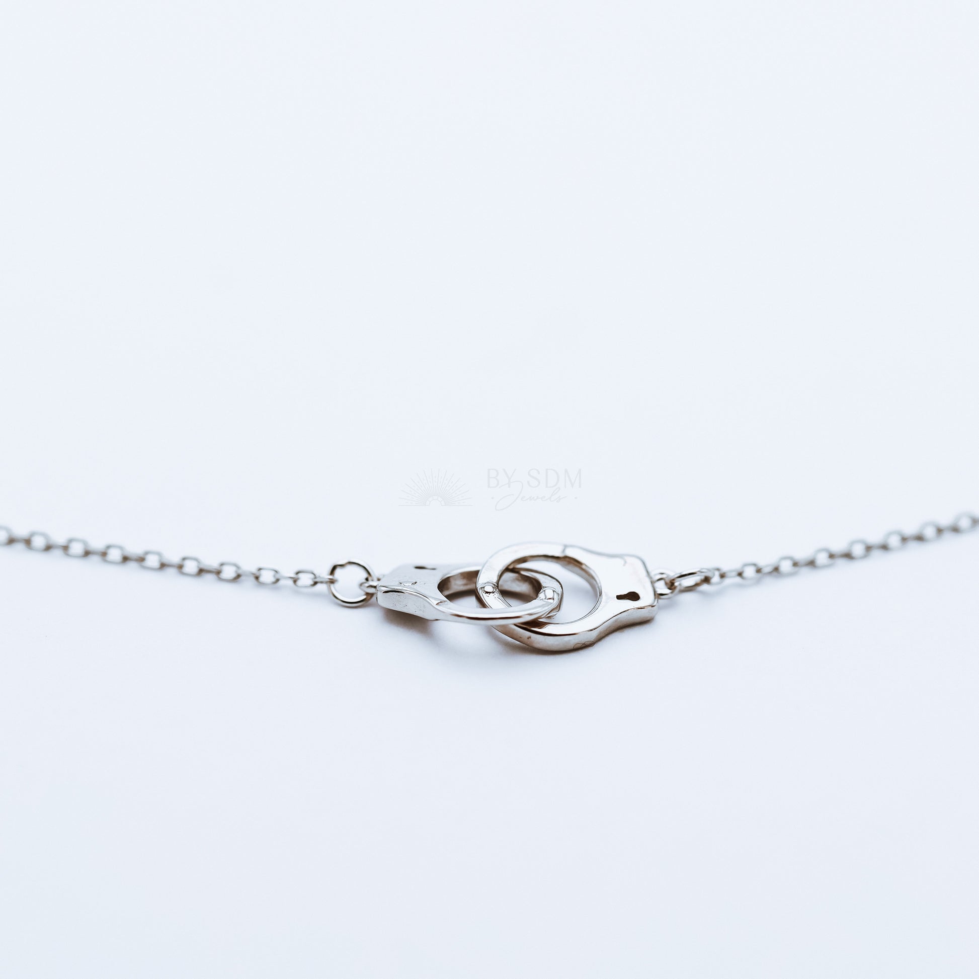 Freedom Handcuff Necklace • Dainty Eternity Necklace • Sterling Silver