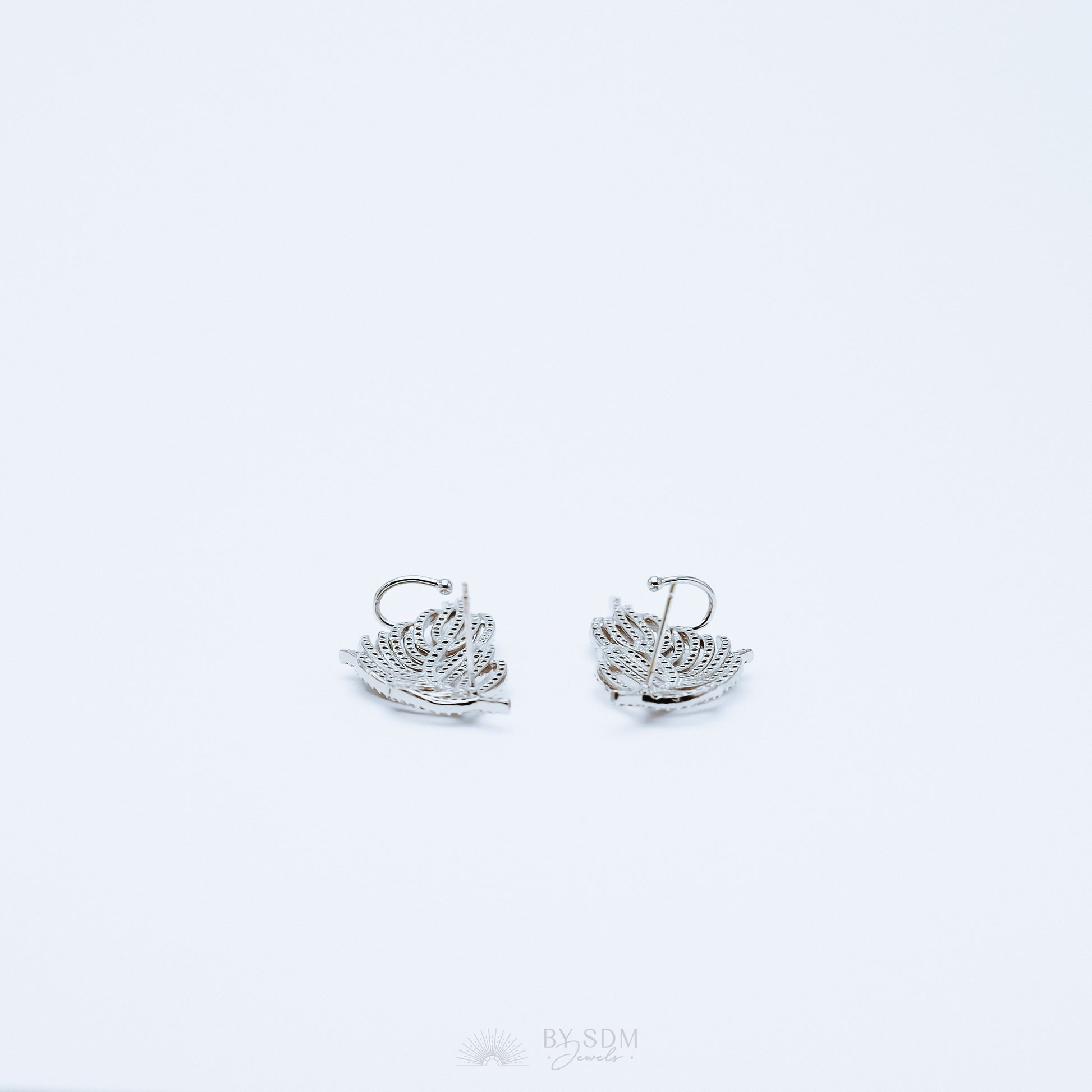 Leaf Ear Climber Earrings • Ear Crawler Earrings • Crystal Ear Cuff • Feather Earrings • Climbing Earrings • Bridal Earrings • Ear Cuff