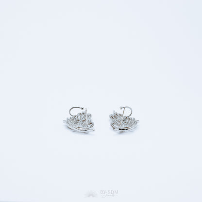 Leaf Ear Climber Earrings • Ear Crawler Earrings • Crystal Ear Cuff • Feather Earrings • Climbing Earrings • Bridal Earrings • Ear Cuff