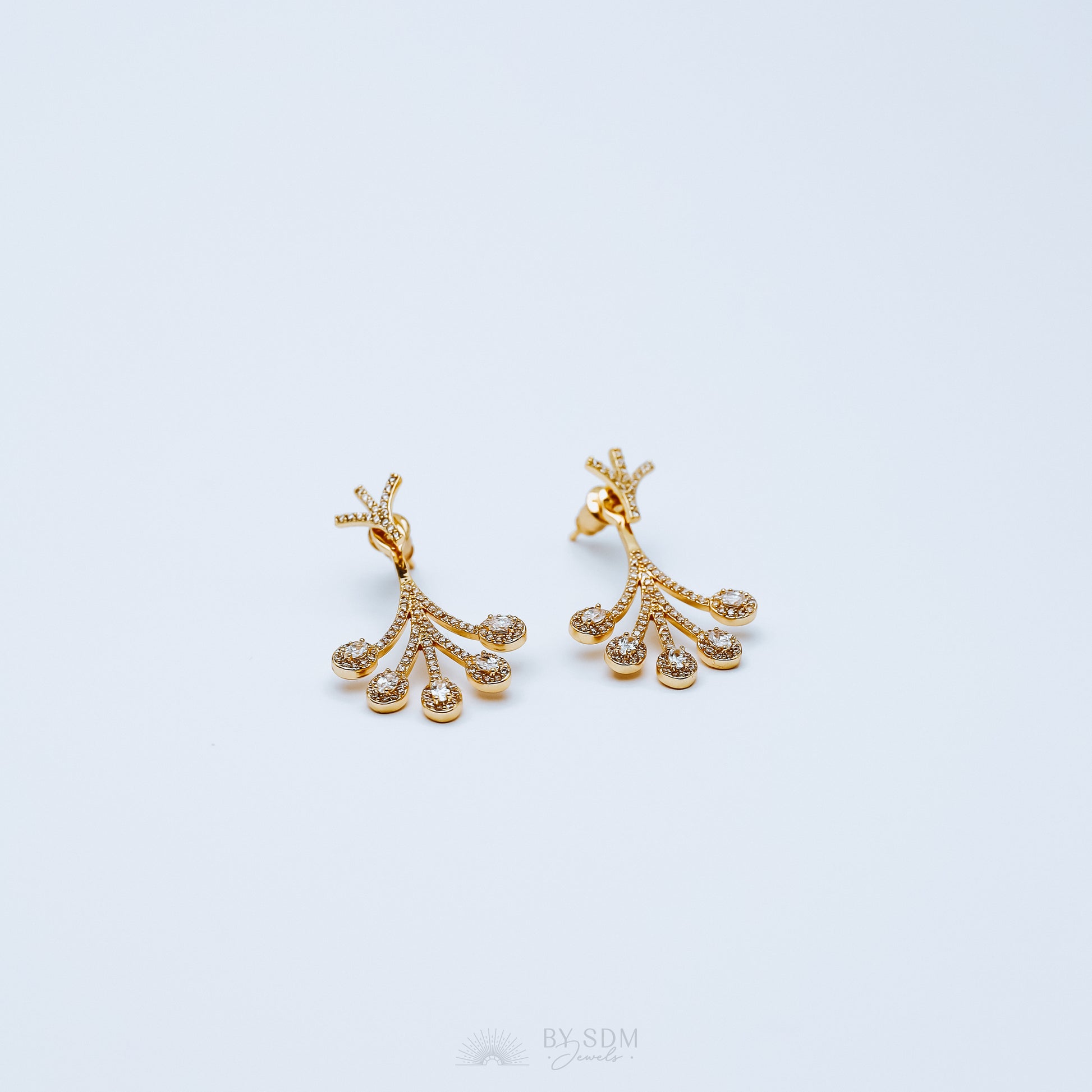 Front Back Earrings • Ear Jacket • Dainty Ear Jacket • Gold Earrings • Ear Jacket Earrings - Minimal Earring • Cz Ear Jacket • Ear Jacket