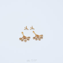Load image into Gallery viewer, Front Back Earrings • Ear Jacket • Dainty Ear Jacket • Gold Earrings • Ear Jacket Earrings - Minimal Earring • Cz Ear Jacket • Ear Jacket
