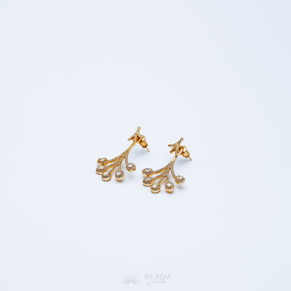 Front Back Earrings • Ear Jacket • Dainty Ear Jacket • Gold Earrings • Ear Jacket Earrings - Minimal Earring • Cz Ear Jacket • Ear Jacket