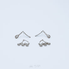 Load image into Gallery viewer, Front Back Earrings • Ear Jacket • Dainty Ear Jacket • Silver Earrings • Ear Jacket Earrings - Minimal Earring • Cz Ear Jacket • Ear Jacket

