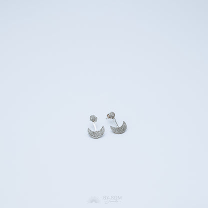 Moon Ear Jackets • Crescent Moon Earrings • Silver Ear Jacket • Minimalist Earrings • Cuff Earrings • Celestial Earrings • Dainty Ear Jacket