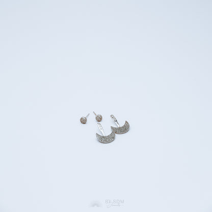 Moon Ear Jackets • Crescent Moon Earrings • Silver Ear Jacket • Minimalist Earrings • Cuff Earrings • Celestial Earrings • Dainty Ear Jacket