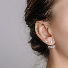 Load image into Gallery viewer, Tiny CZ Ear Jackets Earrings • Silver
