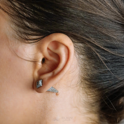 Spike Silver Ear Jacket • Silver Ear Jackets • Ear Jacket Earrings • Dainty Ear Jacket • Modern Ear Jacket • Ear Cuff • Dainty Earrings