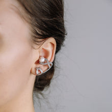 Load image into Gallery viewer, Pearl ear climbers • ear crawlers • ear climbers earrings • ear crawlers • ear pins • ear sweeps • ear crawler earrings • ear jackets
