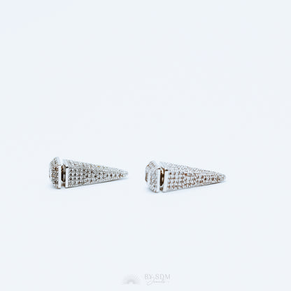 Spike Silver Ear Jacket • Silver Ear Jackets • Ear Jacket Earrings • Dainty Ear Jacket • Modern Ear Jacket • Ear Cuff • Dainty Earrings