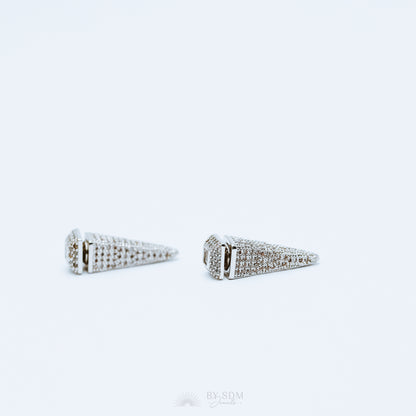 Spike Silver Ear Jacket • Silver Ear Jackets • Ear Jacket Earrings • Dainty Ear Jacket • Modern Ear Jacket • Ear Cuff • Dainty Earrings