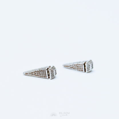 Spike Silver Ear Jacket • Silver Ear Jackets • Ear Jacket Earrings • Dainty Ear Jacket • Modern Ear Jacket • Ear Cuff • Dainty Earrings