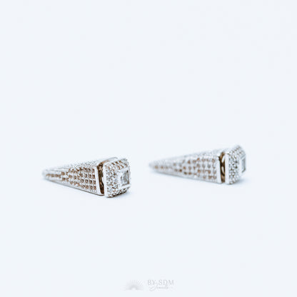 Spike Silver Ear Jacket • Silver Ear Jackets • Ear Jacket Earrings • Dainty Ear Jacket • Modern Ear Jacket • Ear Cuff • Dainty Earrings