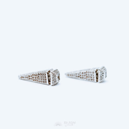 Spike Silver Ear Jacket • Silver Ear Jackets • Ear Jacket Earrings • Dainty Ear Jacket • Modern Ear Jacket • Ear Cuff • Dainty Earrings