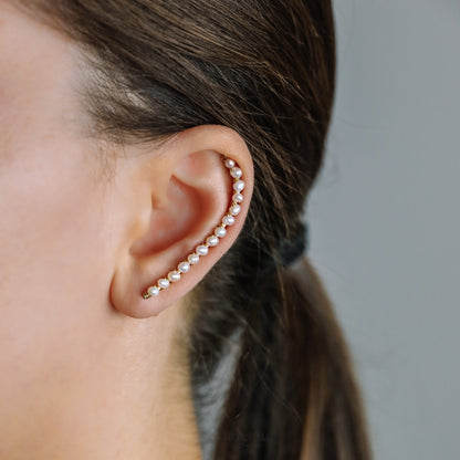 Ear Climber • Ear Crawler • Ear Cuff • Pearl Ear Climber • Gold Filled Ear Climber • Pearl Earrings