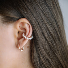 Load image into Gallery viewer, Pearl Ear Cuff • Gold Ear Wrap • Dainty Freshwater Pearl Ear Cuff • Tiny Pearl Ear Cuff • White Pearls Ear Cuff
