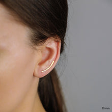 Load image into Gallery viewer, 20 mm Dainty Long Ear Climbers • Silver, Gold, Rose gold • BYSDMJEWELS
