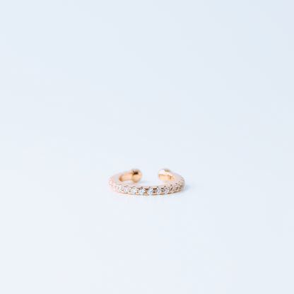 CZ Stone Ear Cuff • No Piercing is Needed • Gold, Silver, Rose Gold