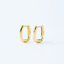Load image into Gallery viewer, Oval Hoop Earrings, Gold, Silver BYSDMJEWELS
