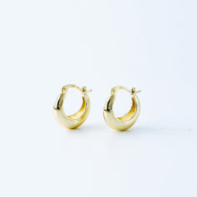 Load image into Gallery viewer, Statement Tapered Hoop Earrings • Gold Hoop Earrings • Lightweight Earrings • Minimalist Earrings • bySDMjewels jewelry
