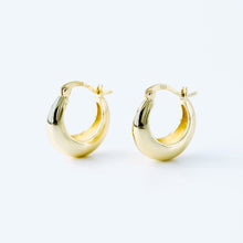 Load image into Gallery viewer, Statement Tapered Hoop Earrings • Gold Hoop Earrings • Lightweight Earrings • Minimalist Earrings • bySDMjewels jewelry
