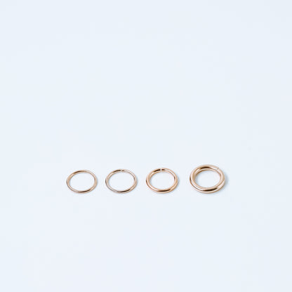 Thin Hoops Rings for Ear • Nose Piercings • No Hinge Design • 22ga, 20ga, 18ga, 16ga, 14ga • 3, 4, 5, 6, 7, 8, 9, 10, 12mm BYSDMJEWELS