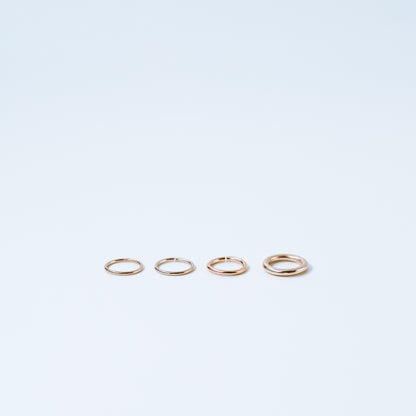 Thin Hoops Rings for Ear • Nose Piercings • No Hinge Design • 22ga, 20ga, 18ga, 16ga, 14ga • 3, 4, 5, 6, 7, 8, 9, 10, 12mm BYSDMJEWELS