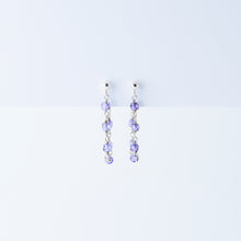 Load image into Gallery viewer, Simple Chain Dangle Earrings • Purple Dangle Earrings • Silver, Gold, Rose Gold • BYSDMJEWELS
