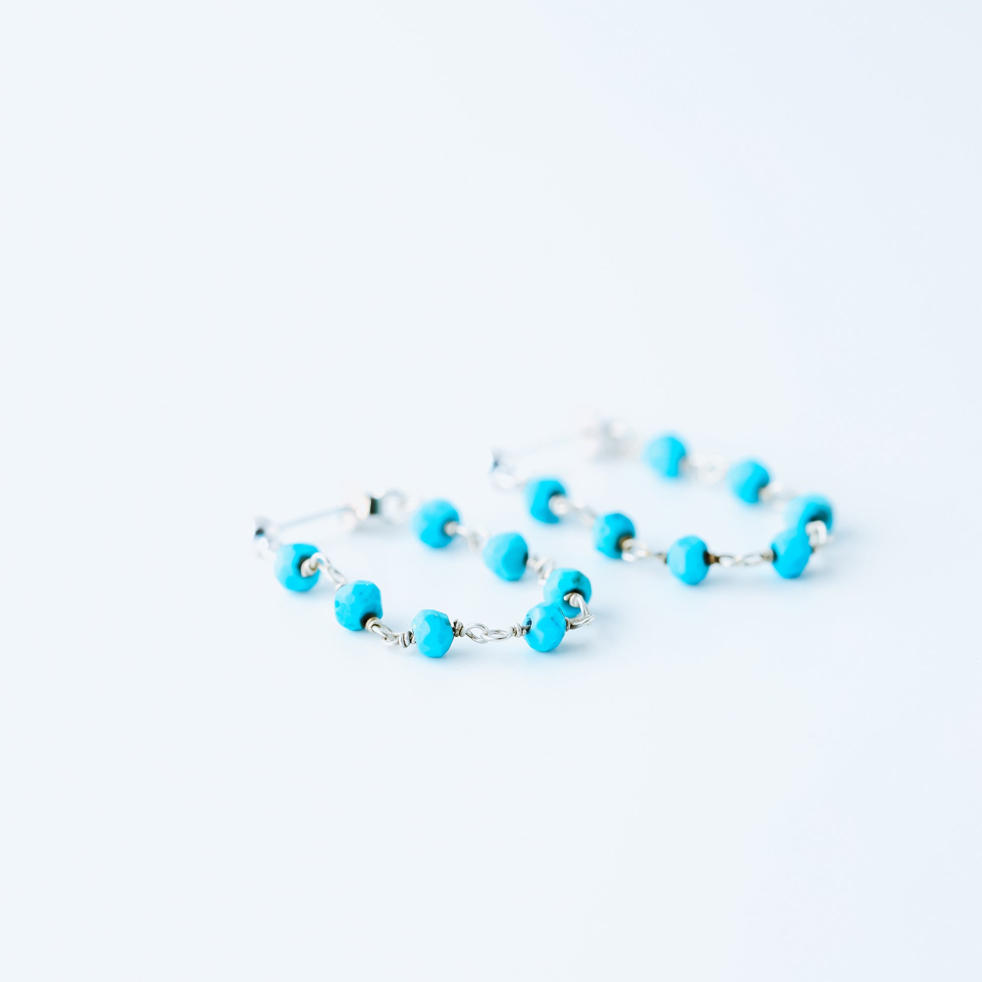 Simple Dangle Earrings • Turquoise Stud Earrings • Silver, Gold, Rose Gold • BYSDMJEWELS