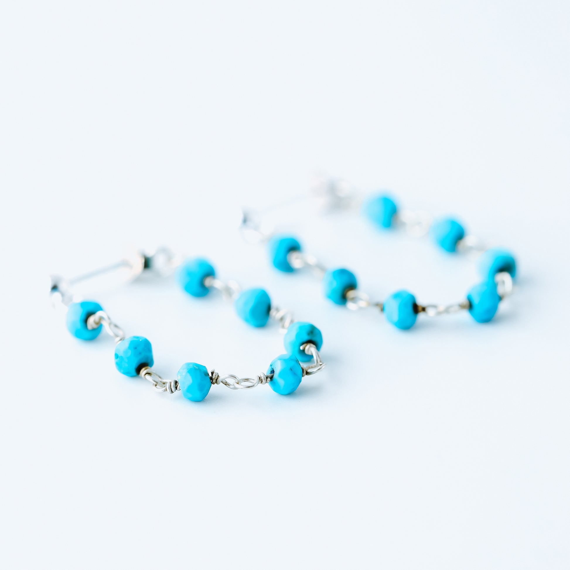 Simple Dangle Earrings • Turquoise Stud Earrings • Silver, Gold, Rose Gold • BYSDMJEWELS