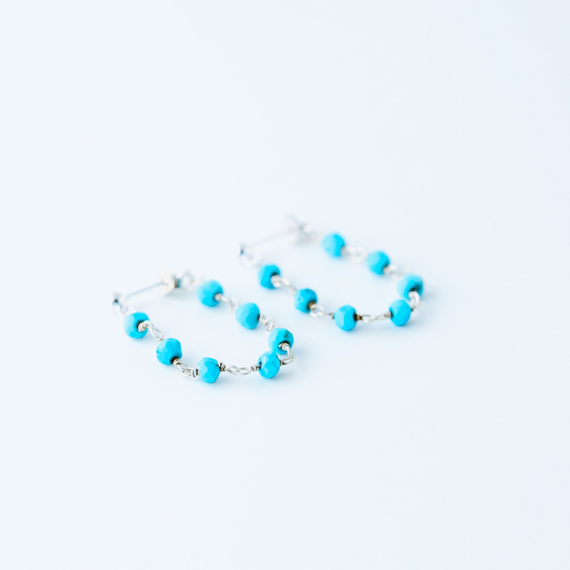 Simple Dangle Earrings • Turquoise Stud Earrings • Silver, Gold, Rose Gold • BYSDMJEWELS