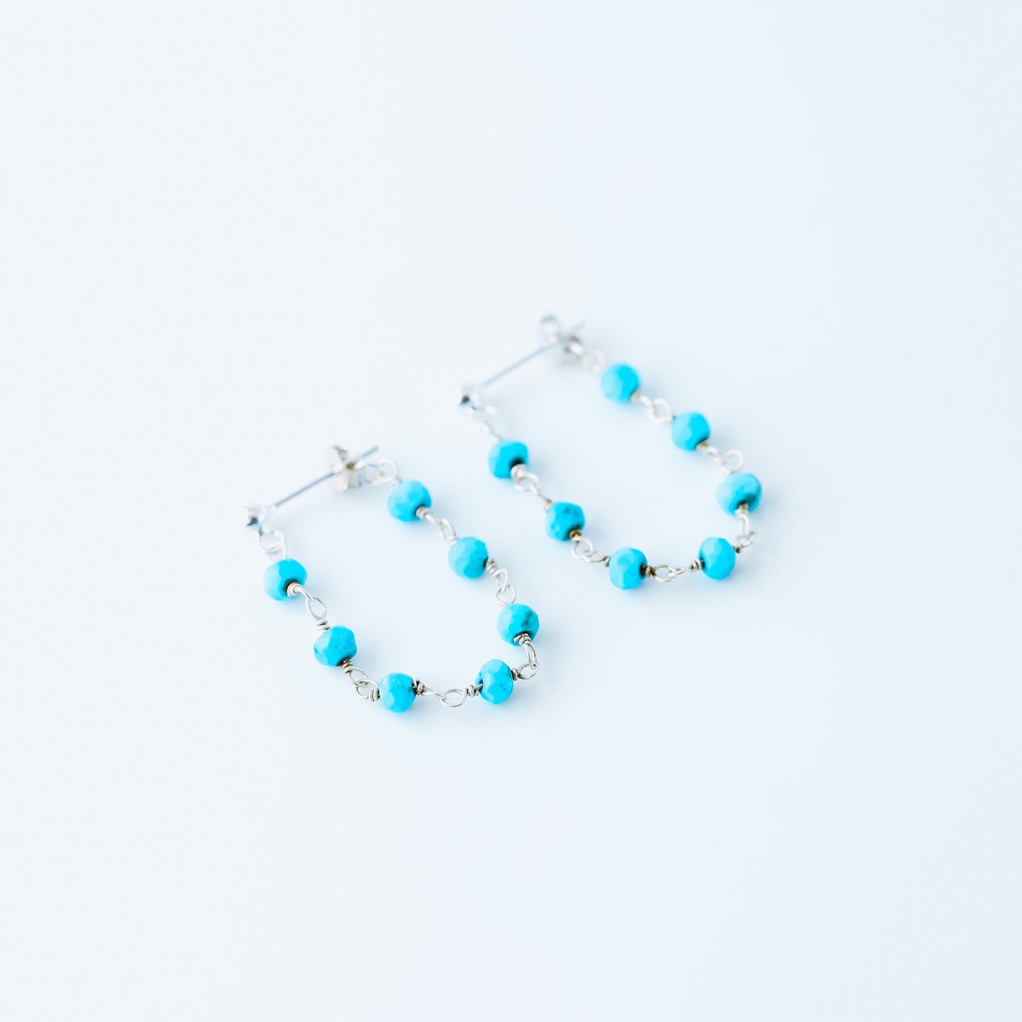 Simple Dangle Earrings • Turquoise Stud Earrings • Silver, Gold, Rose Gold • BYSDMJEWELS