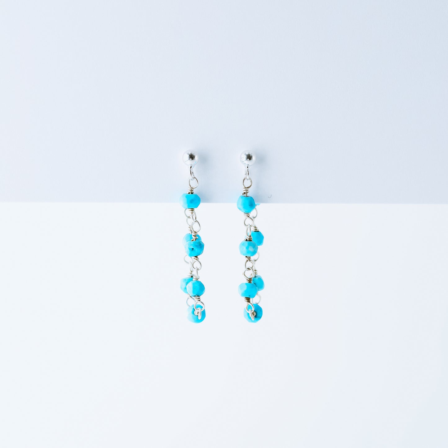 Simple Dangle Earrings • Turquoise Stud Earrings • Silver, Gold, Rose Gold • BYSDMJEWELS
