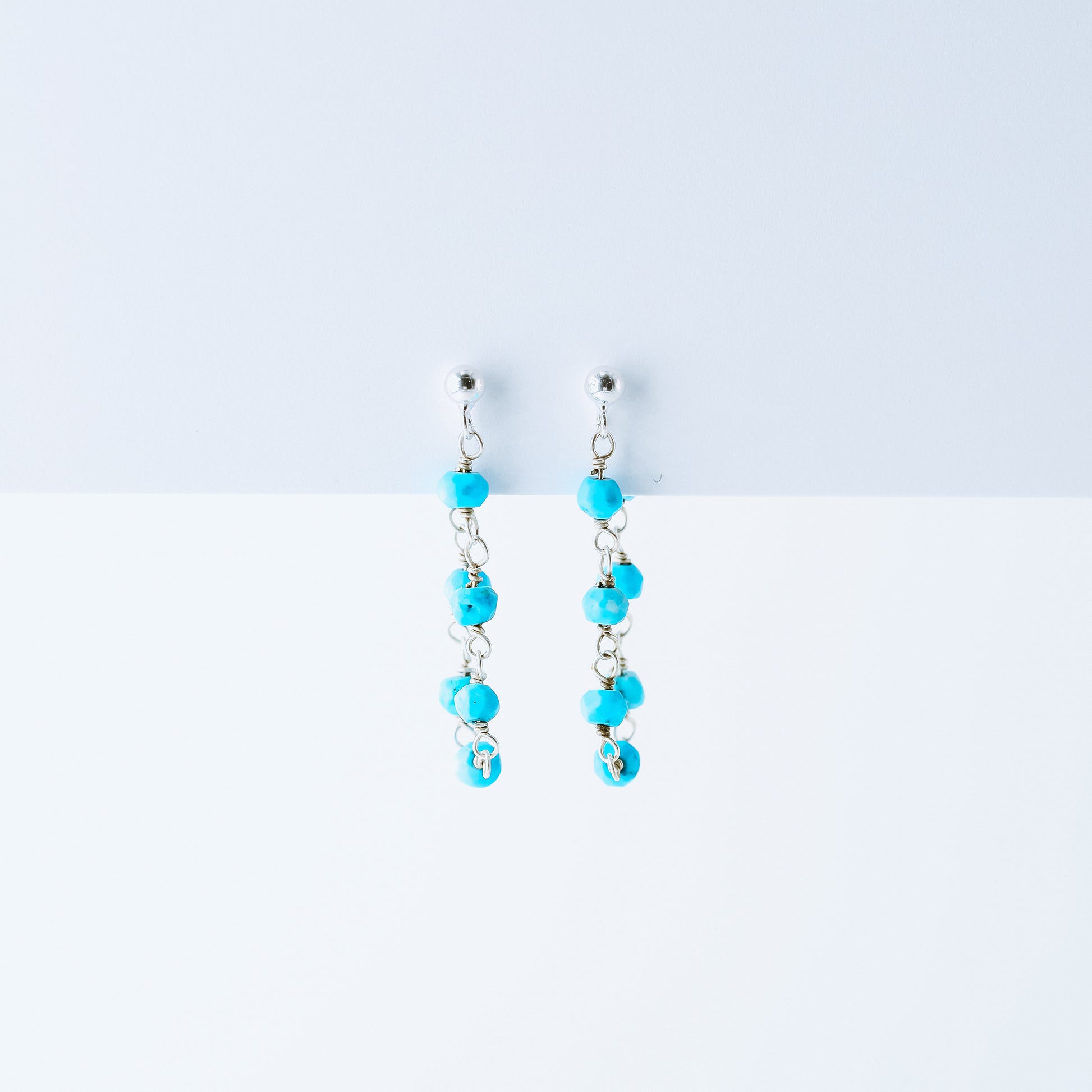 Simple Dangle Earrings • Turquoise Stud Earrings • Silver, Gold, Rose Gold • BYSDMJEWELS