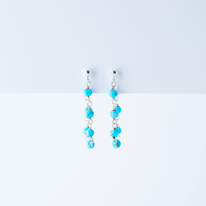 Simple Dangle Earrings • Turquoise Stud Earrings • Silver, Gold, Rose Gold • BYSDMJEWELS