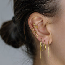 Load image into Gallery viewer, Simple Long Ear Threader, Gold, Silver BYSDMJEWELS
