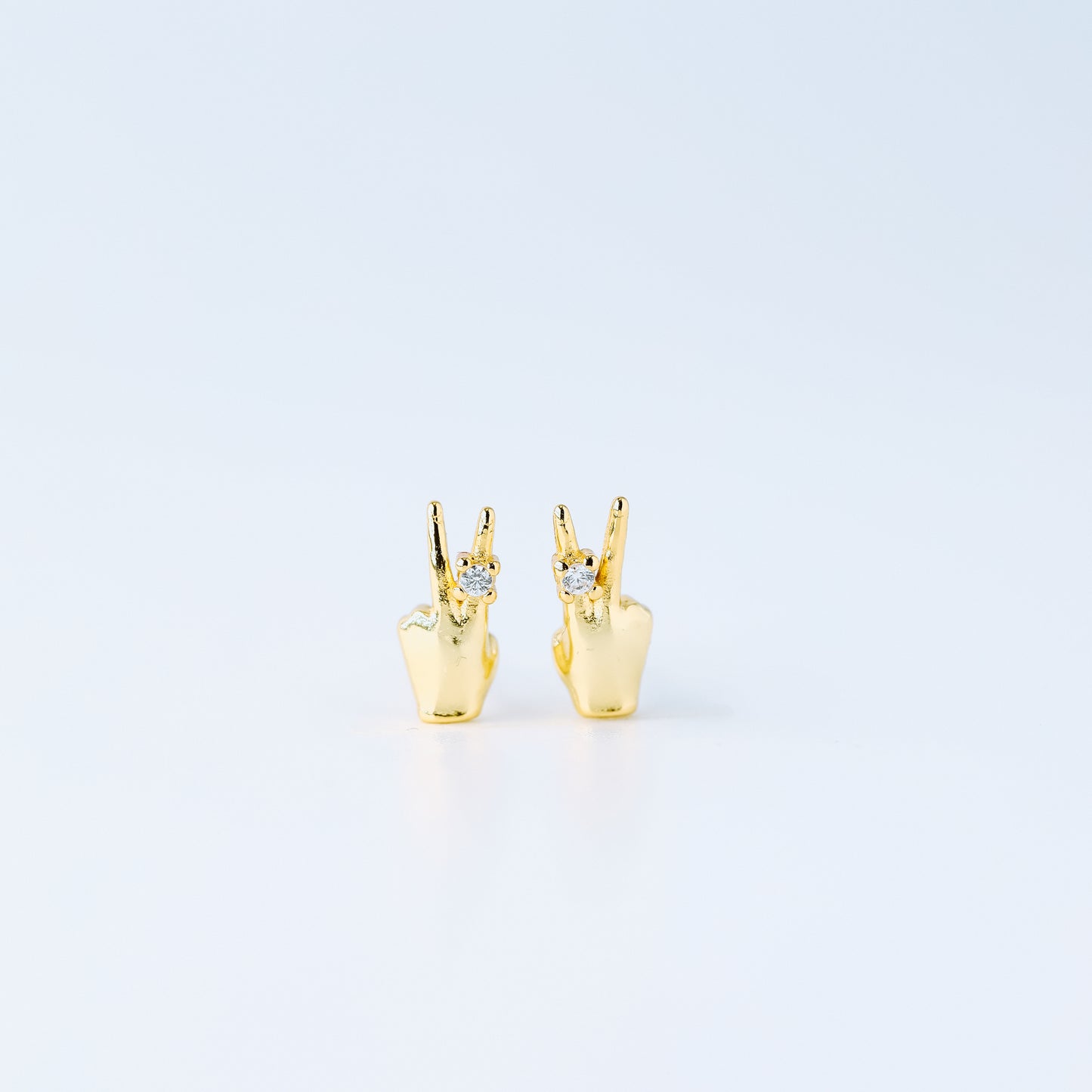 Victory Hand Earrings, V Earrings, Fighting, Peace Sign Earrings, Peace Fingers, Gift for Her, Sold Individually, BYSDMJEWELS