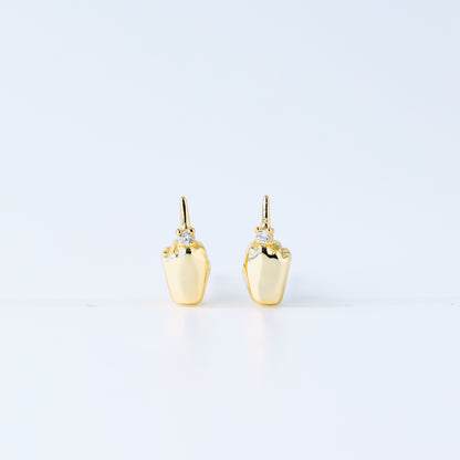 Fuck Off Earrings, Adult Quirky Earrings, Middle Finger Fuck Off Jewelry, Feminist Women's Funny Gift, Sold Individually, BYSDMJEWELS