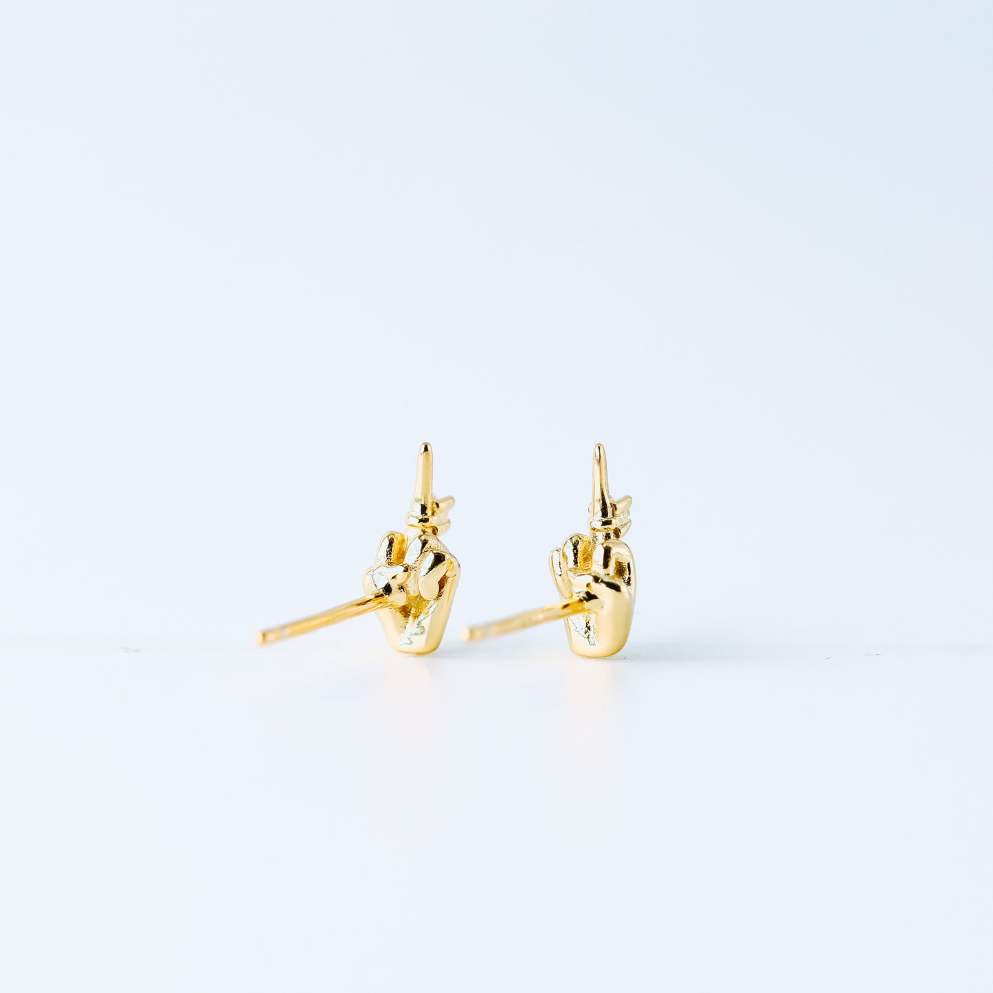 Fuck Off Earrings, Adult Quirky Earrings, Middle Finger Fuck Off Jewelry, Feminist Women's Funny Gift, Sold Individually, BYSDMJEWELS