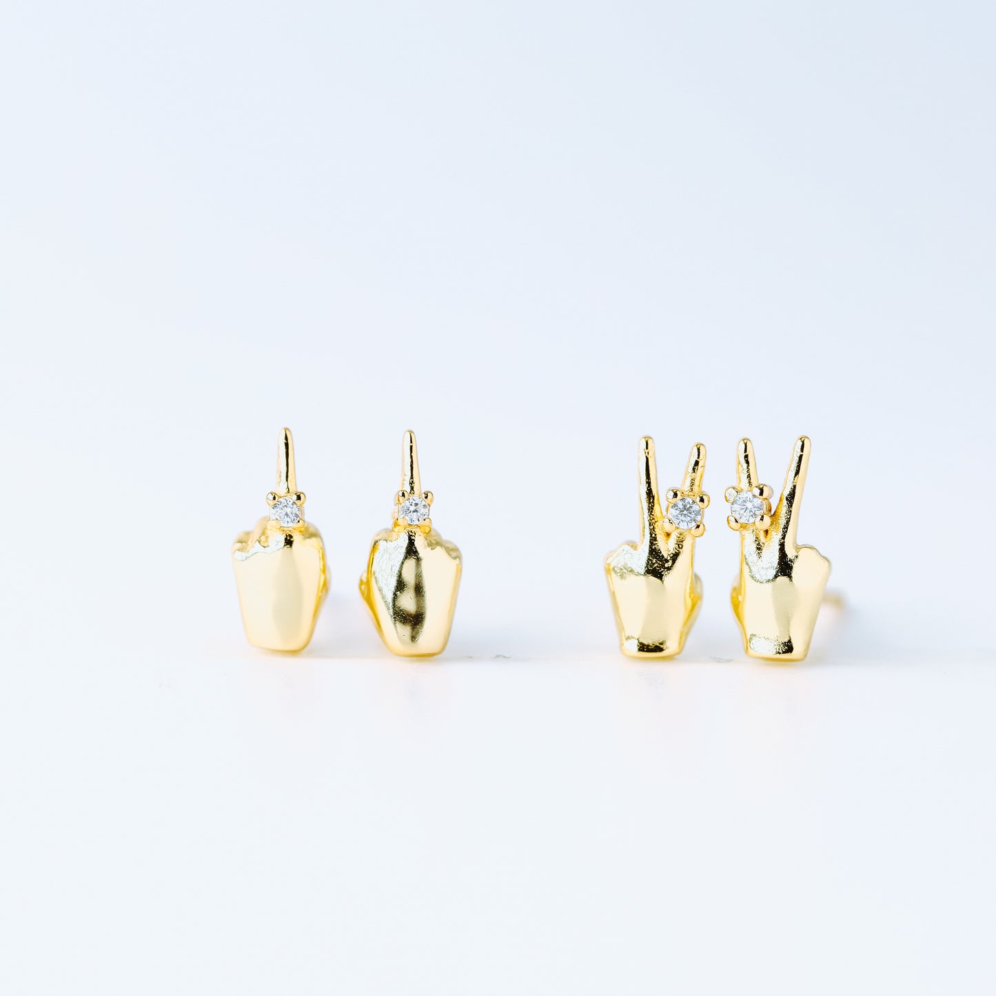 Fuck Off Earrings, Adult Quirky Earrings, Middle Finger Fuck Off Jewelry, Feminist Women's Funny Gift, Sold Individually, BYSDMJEWELS