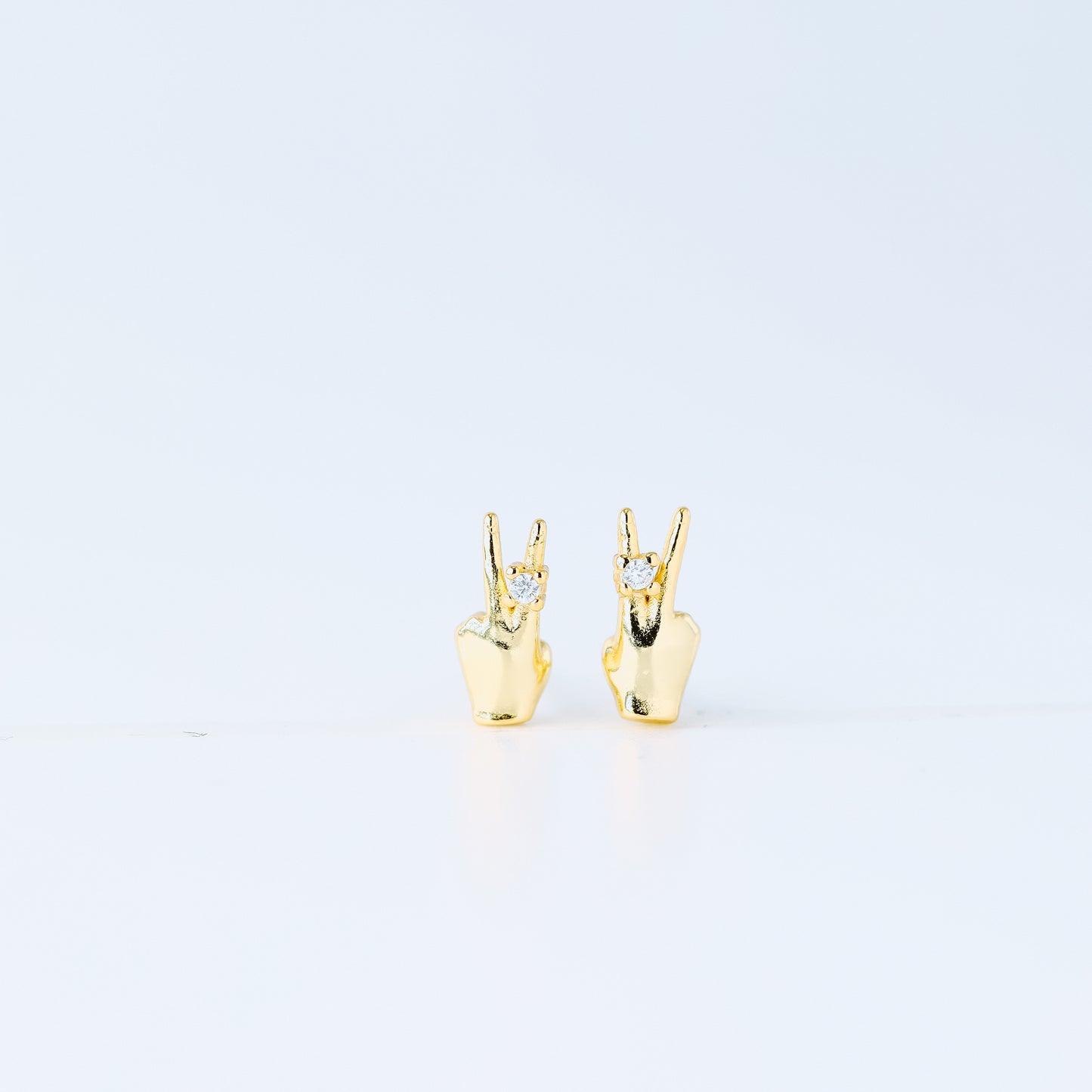 Victory Hand Earrings, V Earrings, Fighting, Peace Sign Earrings, Peace Fingers, Gift for Her, Sold Individually, BYSDMJEWELS