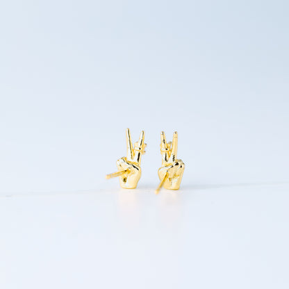 Victory Hand Earrings, V Earrings, Fighting, Peace Sign Earrings, Peace Fingers, Gift for Her, Sold Individually, BYSDMJEWELS