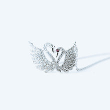 Load image into Gallery viewer, Two Swans in Love, Minimal Swan Necklaces for Women, Swan Pendant, Gift for Daughter, Best Friend Birthday Gift for Her, Silver, BYSDMJEWELS
