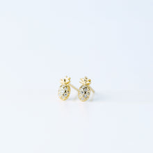 Load image into Gallery viewer, Tiny Pineapple Stud Earrings, Gold, Silver, BYSDMJEWELS
