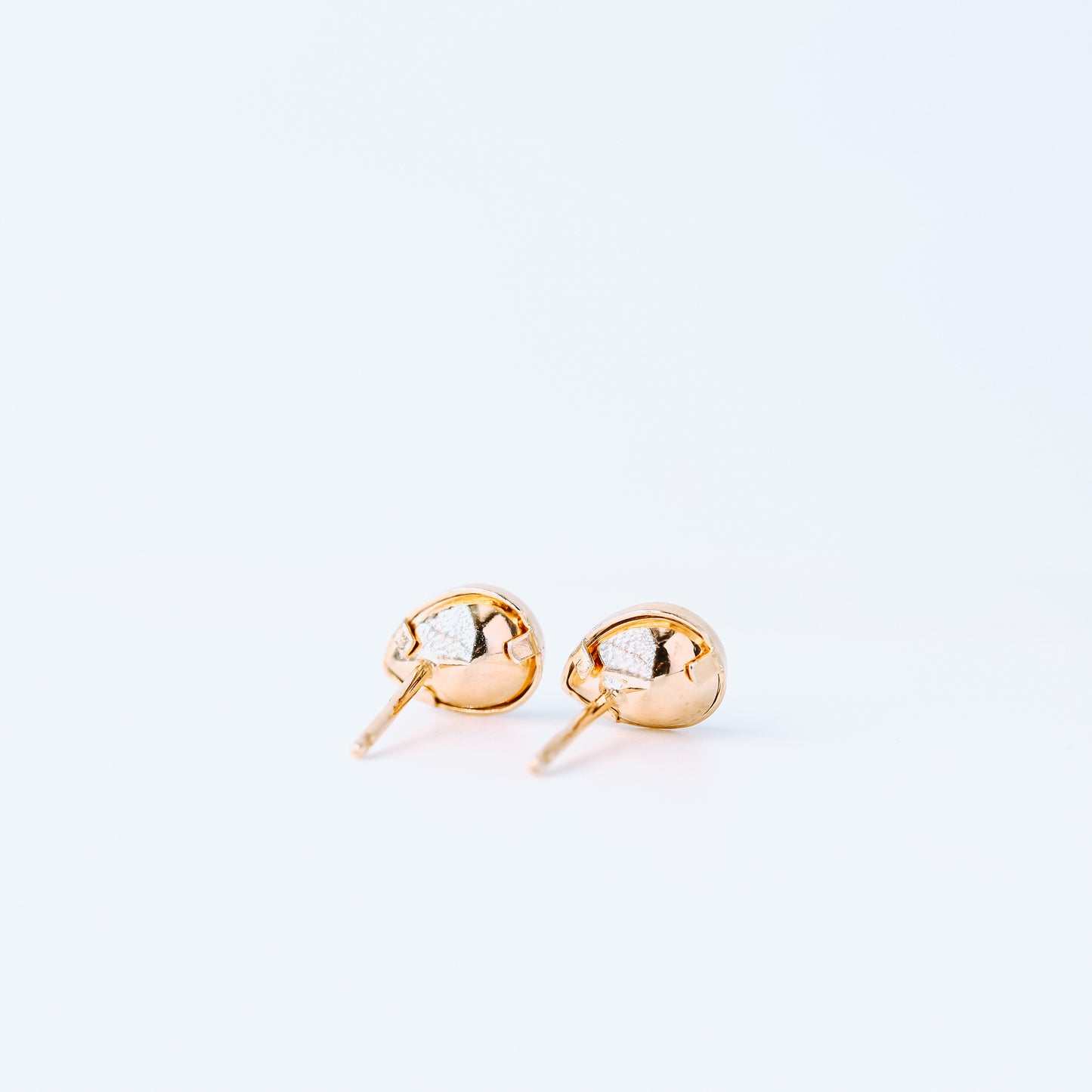 Dainty Teardrop Stud Earrings, Silver, Rose Gold, BYSDMJEWELS